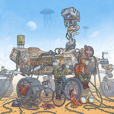 Perseverance Rover Rest Stop Wall Art