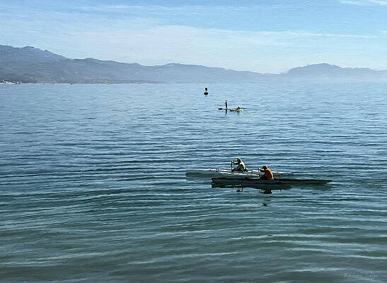 Rowers on a Tranquil Lake Wall Art
