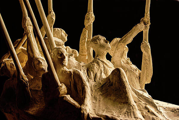 Wall Art featuring the photograph Rowing Sculpture2 by John Linnemeyer