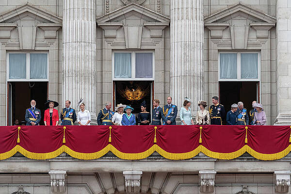 Wall Art featuring the photograph Royal Family For RAF 100 by Andrew Lalchan