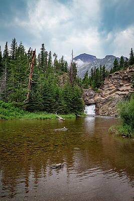 Mountain Stream and Waterfall Wall Art