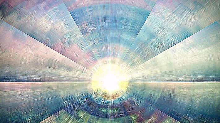 Wall Art featuring the digital art Rural Radial Sun by David Manlove