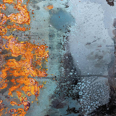 Blue Wall Art featuring the photograph Rust On Blued Steel by Chad Thunberg