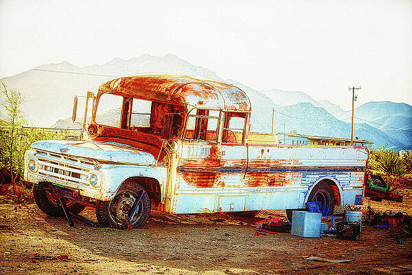 Arizona Photograph - Rusted Abandoned Truck by Tatiana Travelways