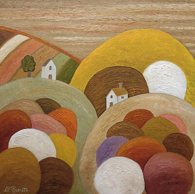 Landscape Painting - Rustic Rim by Angeles M Pomata