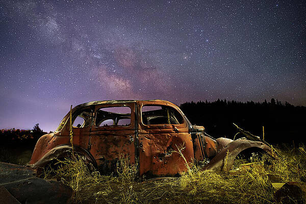Wall Art featuring the photograph Rusting Under The Stars by Mike Lee