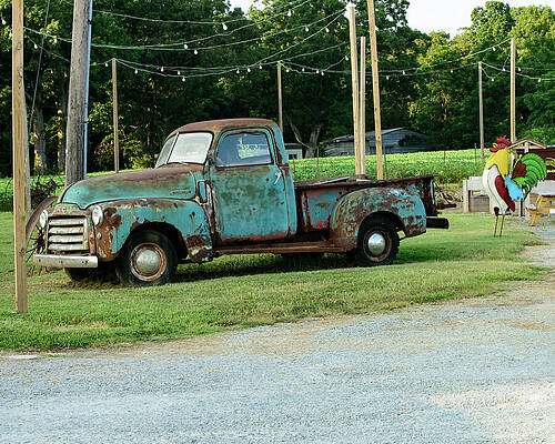 Wall Art featuring the photograph Rusty GMC Truck 02 by Flees Photos