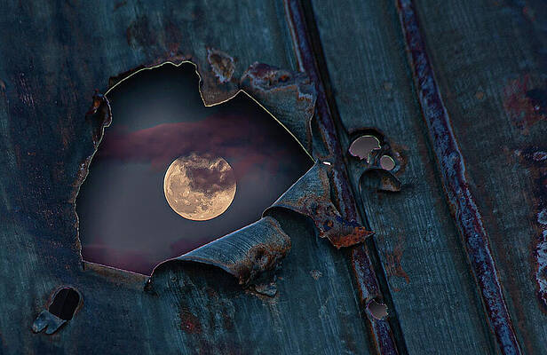 Rustic Wall Art featuring the photograph Rusty Moon by Mike Lee