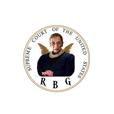 Modern Wall Art featuring the digital art Ruth Bader Ginsburg - RBG by Rafael Salazar