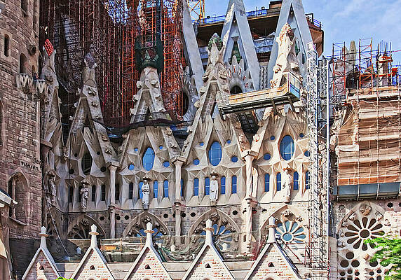 Wall Art featuring the photograph Sagrada Familia Basilica, Barcelona by Tatiana Travelways