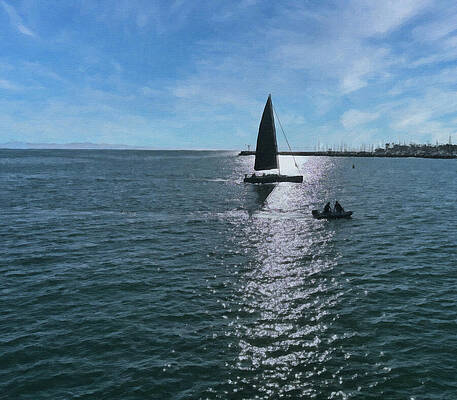 Sailboat on Clear Blue Waters Wall Art