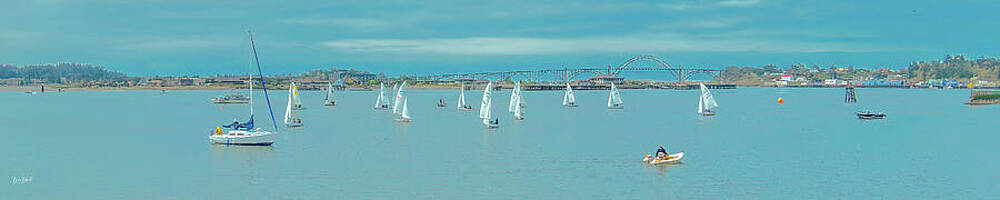 Sailboats on a Sunlit Bay Wall Art