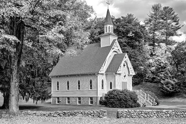 Wall Art featuring the photograph Saint Bridget Cornwall CT BW by Susan Candelario