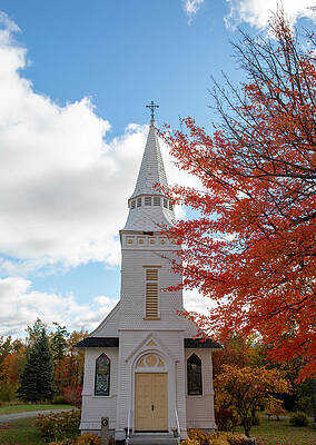 Wall Art featuring the photograph Saint Matthews Church In Fall by Dan Sproul