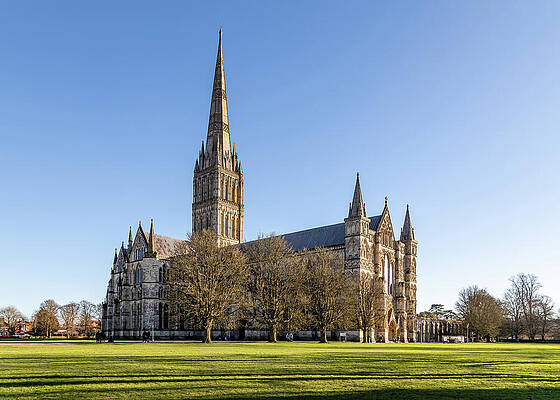 Salisbury Cathedral in Sunlight Wall Art