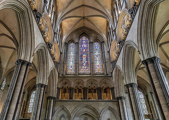 Gothic Cathedral Interior Wall Art