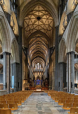 Magnificent Gothic Cathedral Interior Wall Art