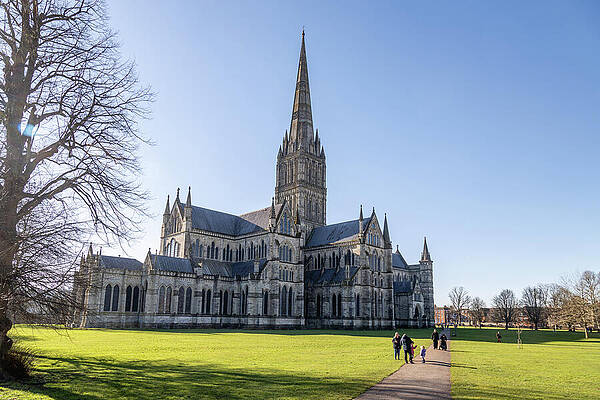 Salisbury Cathedral in Sunlight Wall Art