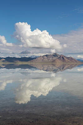 Utah Wall Art featuring the photograph Salt Flats Reflection-2 by Diane Moller