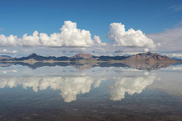 Utah Wall Art featuring the photograph Salt Flats Reflection by Diane Moller