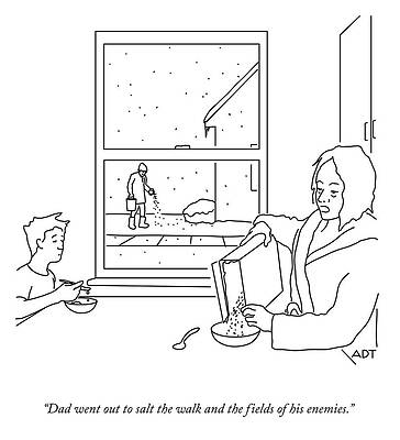 Salt Wall Art featuring the drawing Salting The Fields Of His Enemies by Adam Douglas Thompson