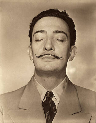 Salvador Dali with Eyes Closed Wall Art