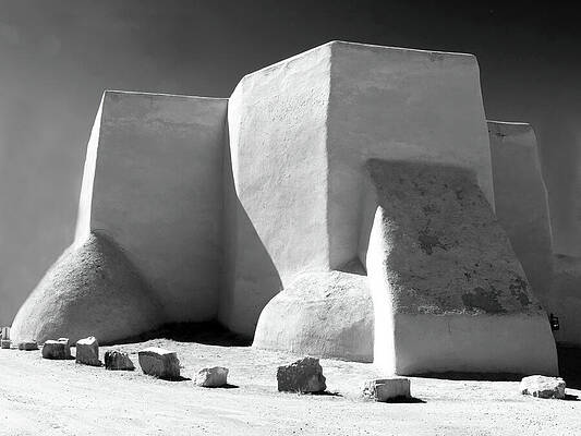 New Mexico Photograph - San Francisco De Asisi In Monochrome by Joe Schofield