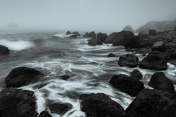 Beach Wall Art featuring the photograph San Francisco Sea Smoke At Marshalls Beach by Owen Weber