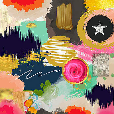 Bold Wall Art featuring the mixed media Sensational by Canessa Thomas