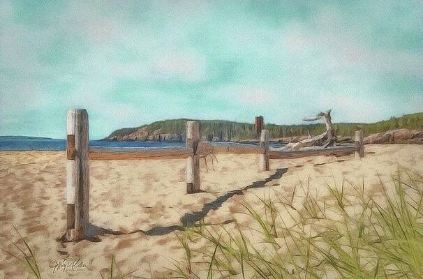 Wall Art featuring the painting Sand Beach by Jeffrey Kolker