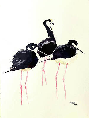 Painting - Sand Peckers by Grant Nixon