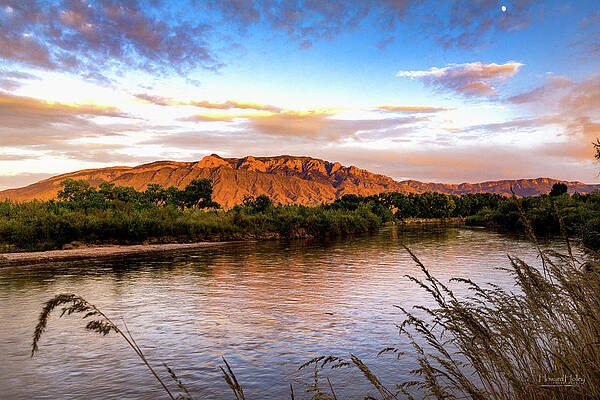 Dramatic Wall Art featuring the photograph Sandia Mountains At Twilight by Howard Holley