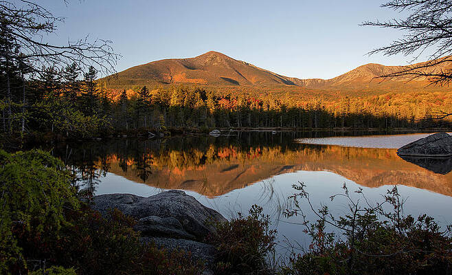 Wall Art featuring the photograph Sandy Stream Pond Reflection Baxter State Park by Dan Sproul