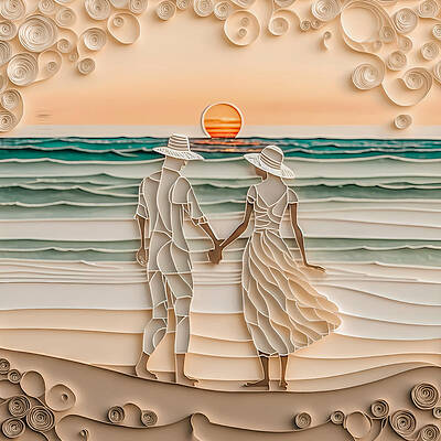 Digital Art - Sandy Sun by Paul Charles