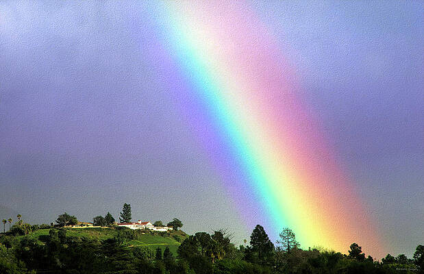 Wall Art featuring the photograph Santa Barbara Rainbow 2 by Barbara Siegel