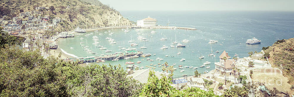 Wall Art featuring the photograph Santa Catalina Island Avalon Bay Panorama Picture by Paul Velgos