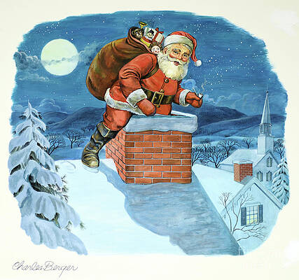 Christmas Stories - A Visit From St. Nicholas Print