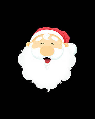 Xmas Wall Art featuring the digital art Santa Face by Flippin Sweet Gear
