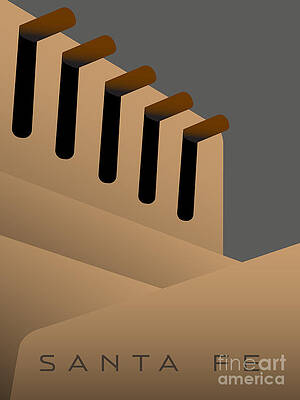 Santa Fe Digital Art - Santa Fe 5 Vigas Grey by Sam Brennan