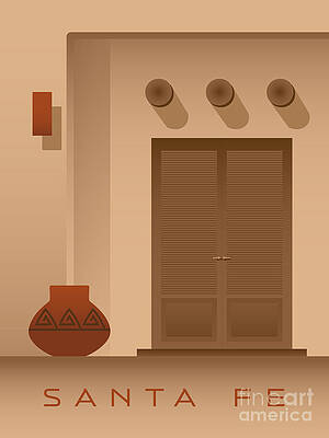 Santa Fe Digital Art - Santa Fe Door by Sam Brennan