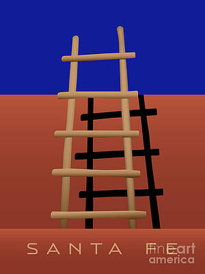 Santa Fe Digital Art - Santa Fe Ladder by Sam Brennan