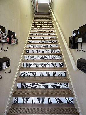 Wall Art featuring the photograph Santa Fe Style Stairs by Mary Lee Dereske