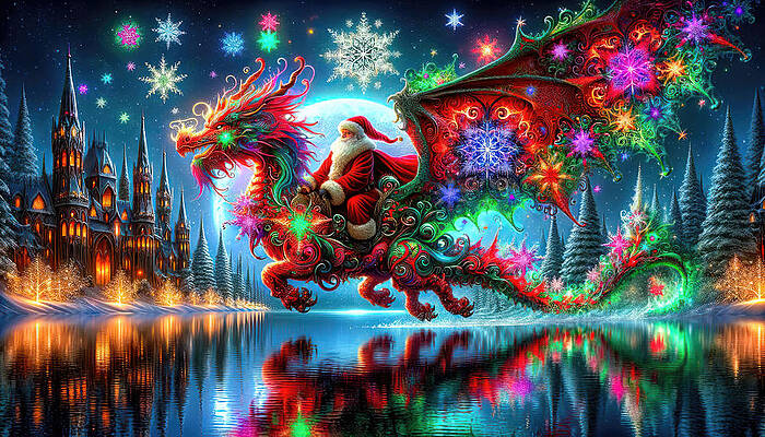 Landscape Wall Art featuring the photograph Santa's Enchanted Eve by Bill and Linda Tiepelman