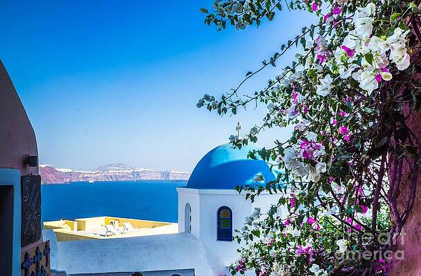 Greece Wall Art featuring the digital art Santorini by Antonios Valamontes