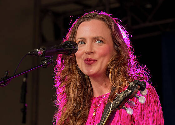 Singer Performing on Stage Wall Art