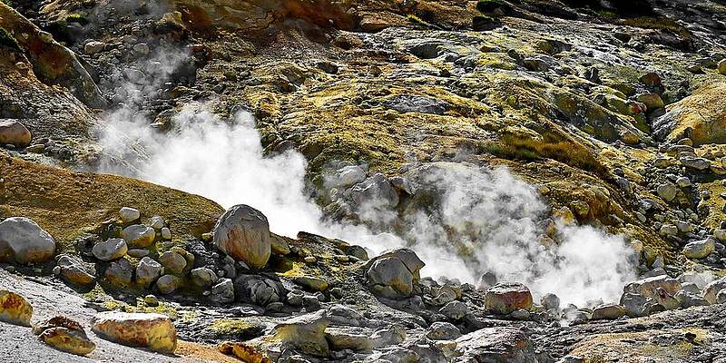 Natural Wall Art featuring the photograph Satan's Breath - Bumpass Hell, Lassen Volcanic by KJ Swan