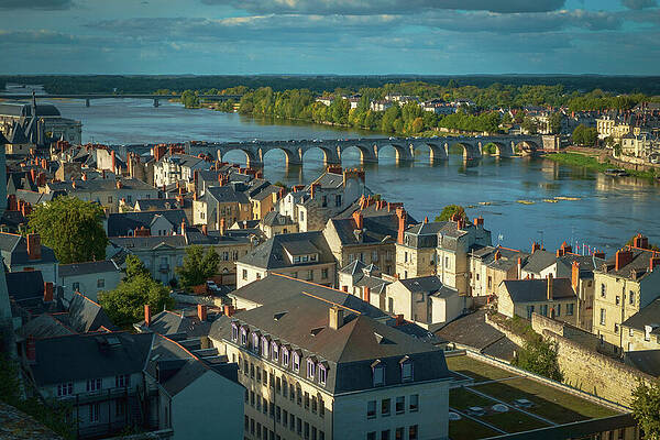 Colour Photograph - Saumur, Rooftops View Over The City by Seeables Visual Arts
