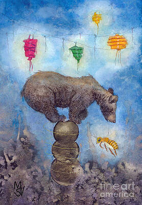 Wall Art featuring the painting Saving The Bee by Marie Stone-van Vuuren