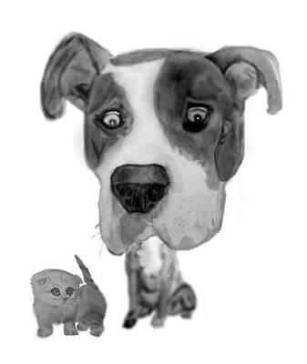 Mixed Media - Scarycat by Pamela Calhoun