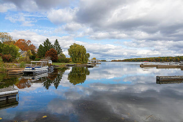 Tranquil Lakeside in Autumn Photograph